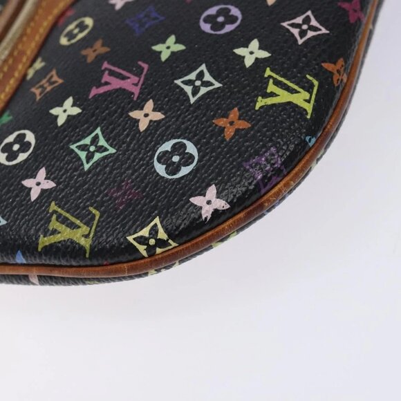 LOUIS VUITTON Monogram Multicolor Pochette GM Pouch Black M60027 LV Auth 134468 - Picture 10 of 16